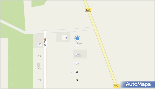 Komorowo, Jagodowa, 32, mapa Komorowo