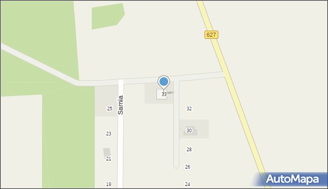 Komorowo, Jagodowa, 33, mapa Komorowo