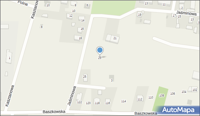 Konarzew, Jaśminowa, 23, mapa Konarzew