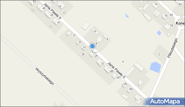 Koneck, Jana Pawła II, 27, mapa Koneck