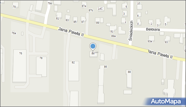 Konin, Jana Pawła II, 84, mapa Konina