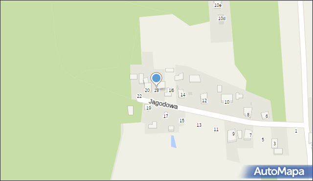 Konradów, Jagodowa, 18, mapa Konradów
