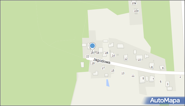 Konradów, Jagodowa, 20, mapa Konradów