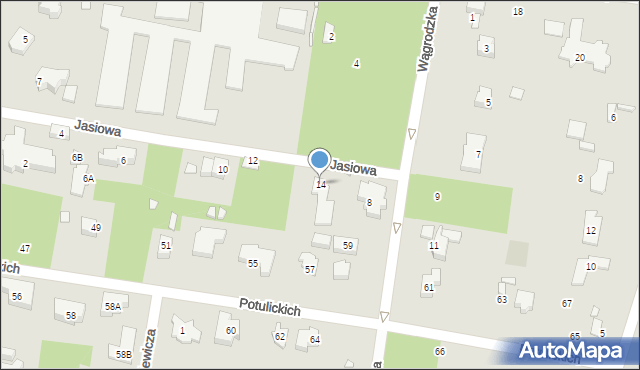 Konstancin-Jeziorna, Jasiowa, 14, mapa Konstancin-Jeziorna