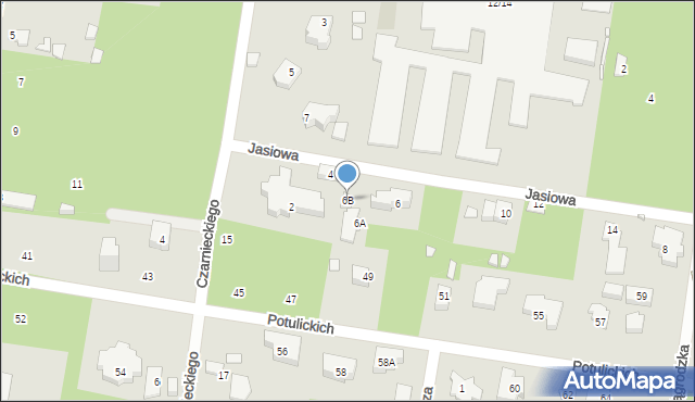 Konstancin-Jeziorna, Jasiowa, 6B, mapa Konstancin-Jeziorna