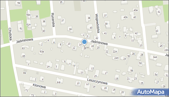 Konstancin-Jeziorna, Jaśminowa, 16, mapa Konstancin-Jeziorna