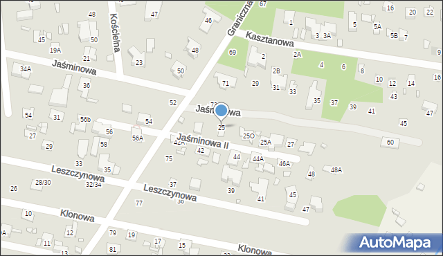 Konstancin-Jeziorna, Jaśminowa, 25, mapa Konstancin-Jeziorna