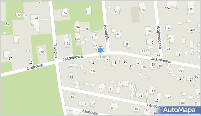 Konstancin-Jeziorna, Jaśminowa, 4, mapa Konstancin-Jeziorna