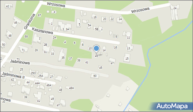 Konstancin-Jeziorna, Jaśminowa, 43, mapa Konstancin-Jeziorna