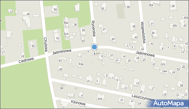 Konstancin-Jeziorna, Jaśminowa, 6, mapa Konstancin-Jeziorna