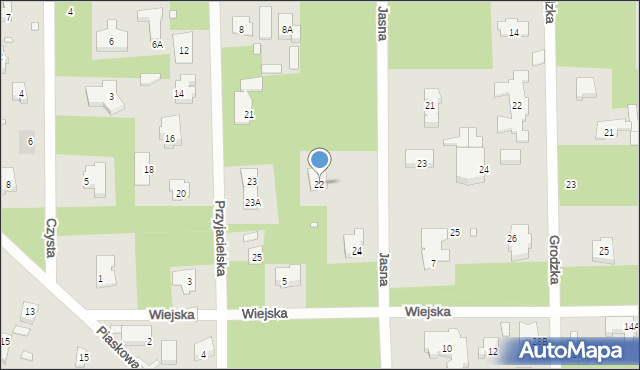 Konstancin-Jeziorna, Jasna, 22, mapa Konstancin-Jeziorna