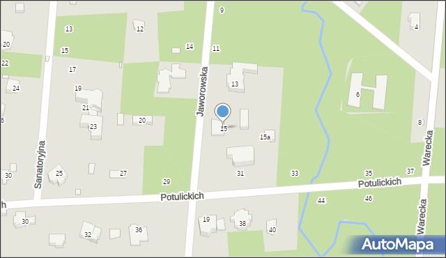 Konstancin-Jeziorna, Jaworowska, 15, mapa Konstancin-Jeziorna