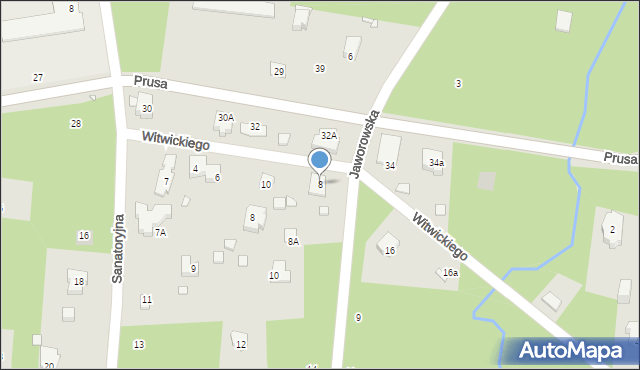 Konstancin-Jeziorna, Jaworowska, 8, mapa Konstancin-Jeziorna