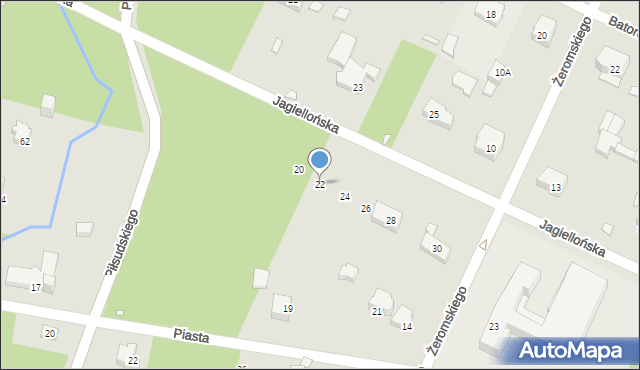 Konstancin-Jeziorna, Jagiellońska, 22, mapa Konstancin-Jeziorna