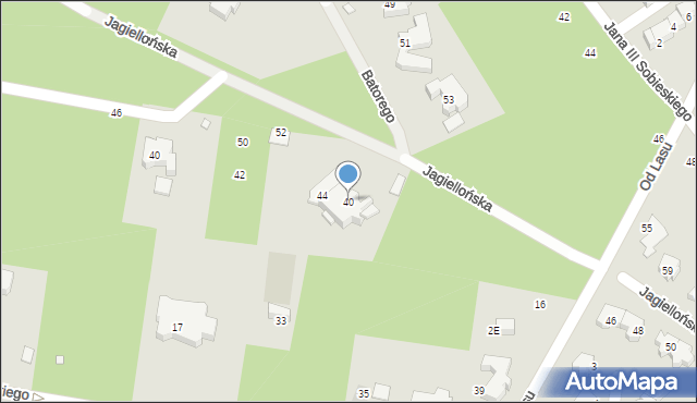 Konstancin-Jeziorna, Jagiellońska, 40, mapa Konstancin-Jeziorna