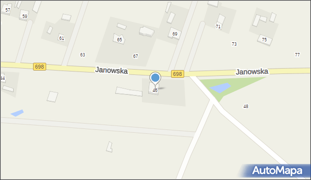 Konstantynów-Kolonia, Janowska, 46, mapa Konstantynów-Kolonia