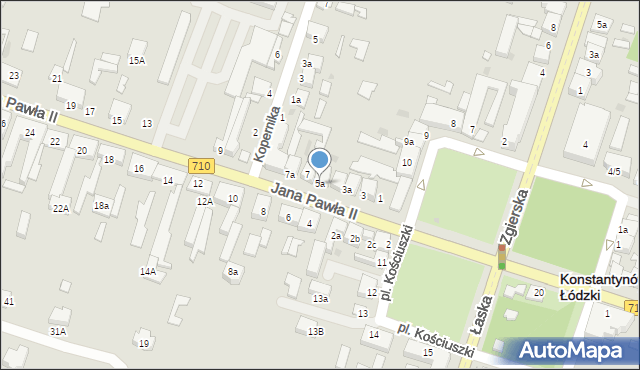 Konstantynów Łódzki, Jana Pawła II, 5a, mapa Konstantynów Łódzki