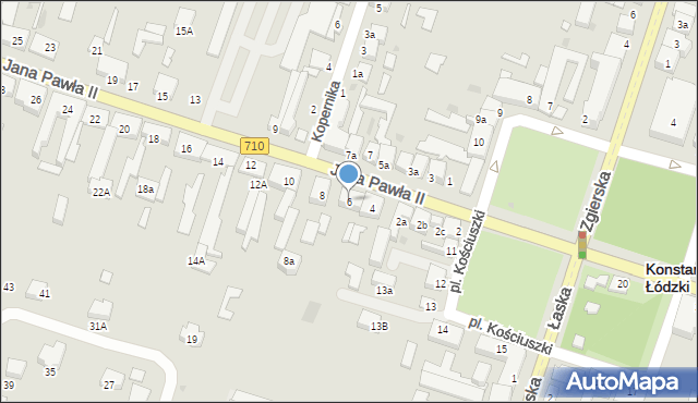 Konstantynów Łódzki, Jana Pawła II, 6, mapa Konstantynów Łódzki