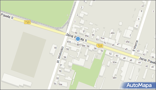 Konstantynów Łódzki, Jana Pawła II, 60, mapa Konstantynów Łódzki