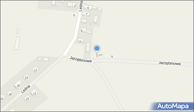 Kopalina, Jarzębinowa, 1, mapa Kopalina