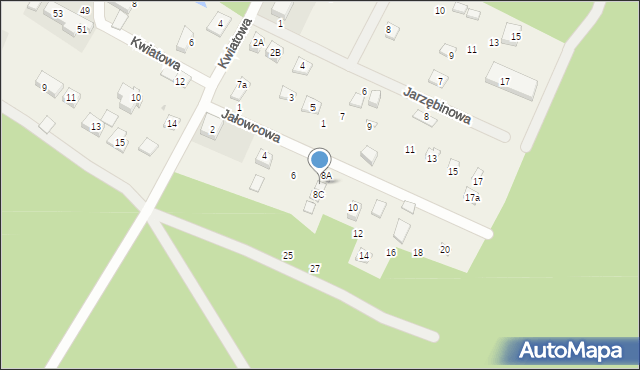 Kopalino, Jałowcowa, 8B, mapa Kopalino