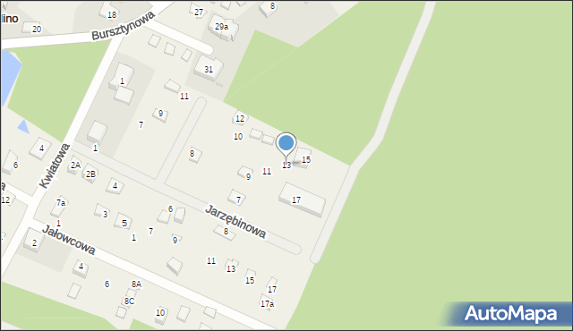 Kopalino, Jarzębinowa, 13, mapa Kopalino