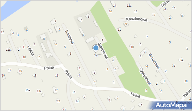 Kopaniec, Jaworowa, 3a, mapa Kopaniec