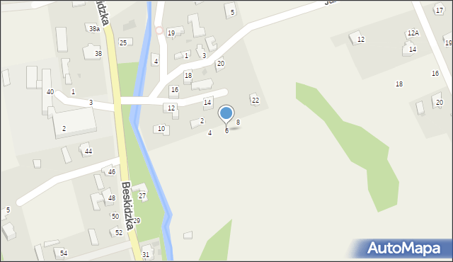 Korbielów, Jałowieckiego, 6, mapa Korbielów