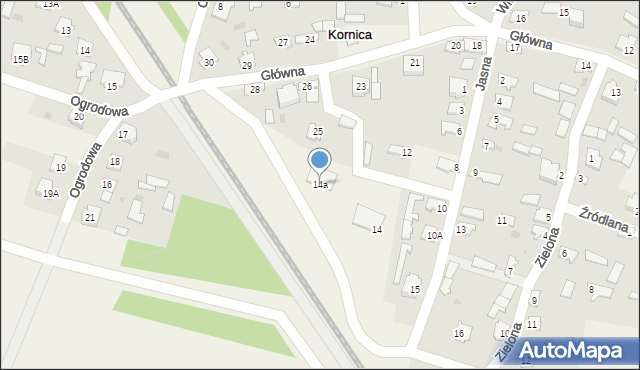 Kornica, Jasna, 14a, mapa Kornica