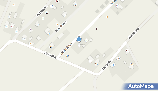 Kostomłoty Pierwsze, Jabłoniowa, 2, mapa Kostomłoty Pierwsze