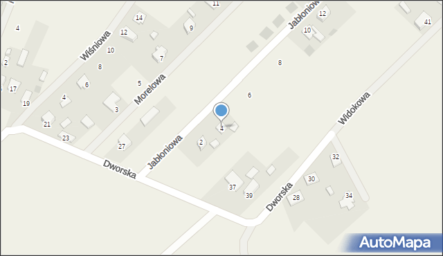 Kostomłoty Pierwsze, Jabłoniowa, 4, mapa Kostomłoty Pierwsze