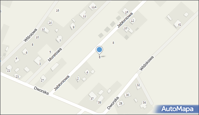 Kostomłoty Pierwsze, Jabłoniowa, 6, mapa Kostomłoty Pierwsze