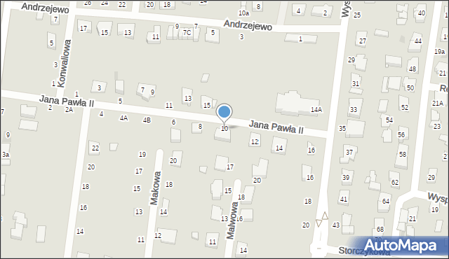 Kostrzyn, Jana Pawła II, 10, mapa Kostrzyn