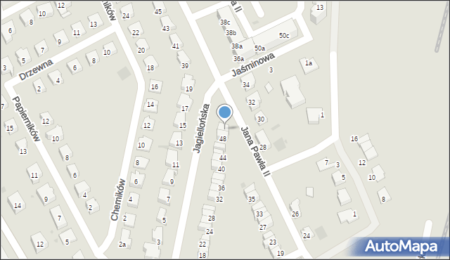 Kostrzyn nad Odrą, Jagiellońska, 50, mapa Kostrzyn nad Odrą