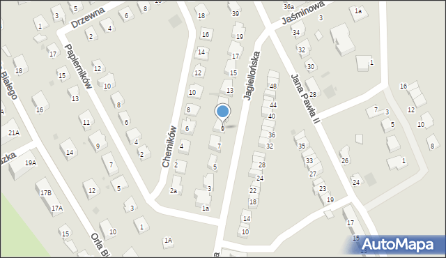 Kostrzyn nad Odrą, Jagiellońska, 9, mapa Kostrzyn nad Odrą