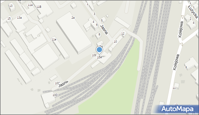 Koszalin, Jasna, 10A, mapa Koszalina