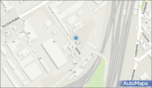 Koszalin, Jasna, 5, mapa Koszalina