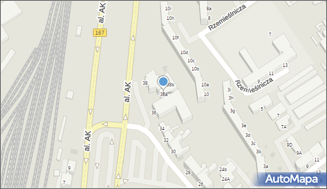 Koszalin, Jana z Kolna, 38a, mapa Koszalina