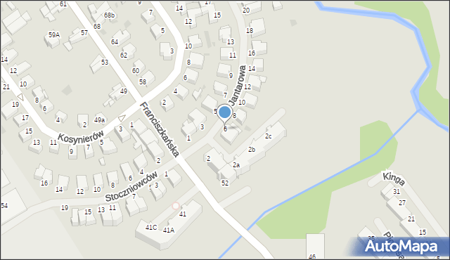 Koszalin, Jantarowa, 6, mapa Koszalina