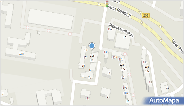 Koszalin, Jagoszewskiego Mieczysława, 11c, mapa Koszalina