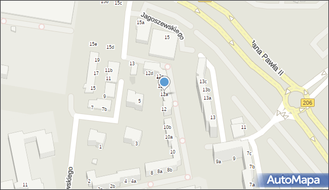 Koszalin, Jagoszewskiego Mieczysława, 12a, mapa Koszalina