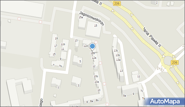 Koszalin, Jagoszewskiego Mieczysława, 12b, mapa Koszalina