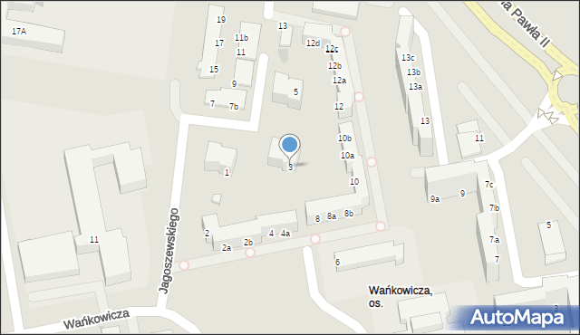 Koszalin, Jagoszewskiego Mieczysława, 3, mapa Koszalina