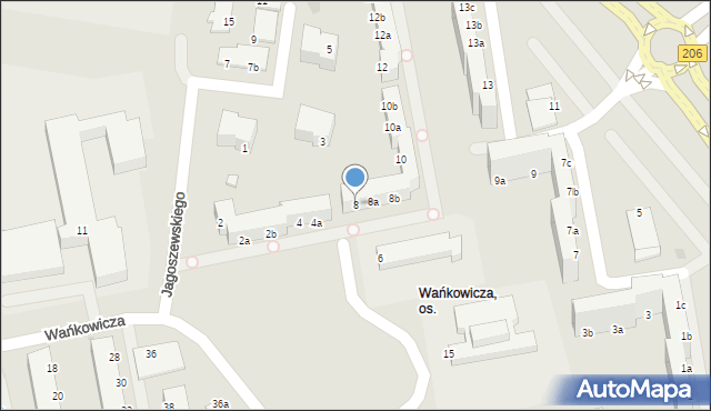 Koszalin, Jagoszewskiego Mieczysława, 8, mapa Koszalina