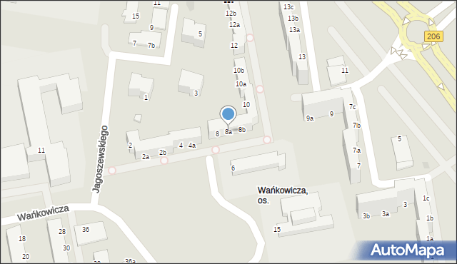 Koszalin, Jagoszewskiego Mieczysława, 8a, mapa Koszalina