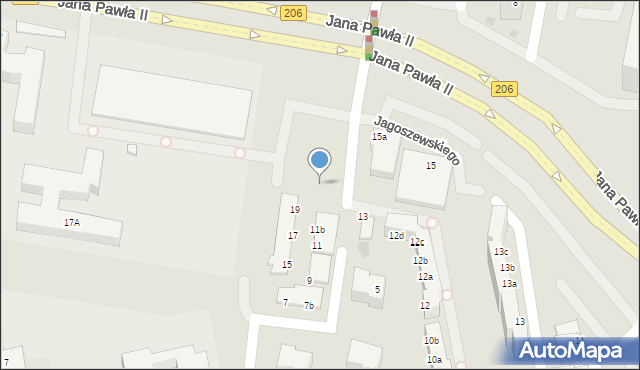 Koszalin, Jana Pawła II, 15d, mapa Koszalina
