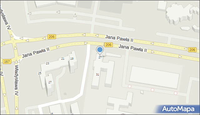 Koszalin, Jana Pawła II, 17, mapa Koszalina