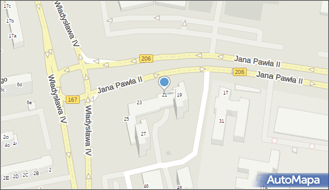 Koszalin, Jana Pawła II, 21, mapa Koszalina