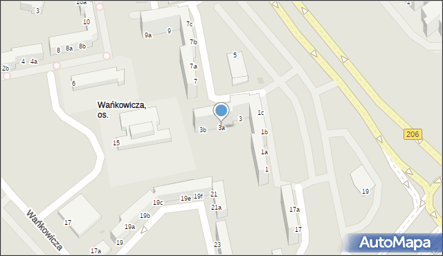 Koszalin, Jana Pawła II, 3a, mapa Koszalina