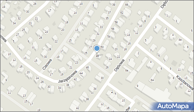 Koszalin, Jarzębinowa, 48, mapa Koszalina